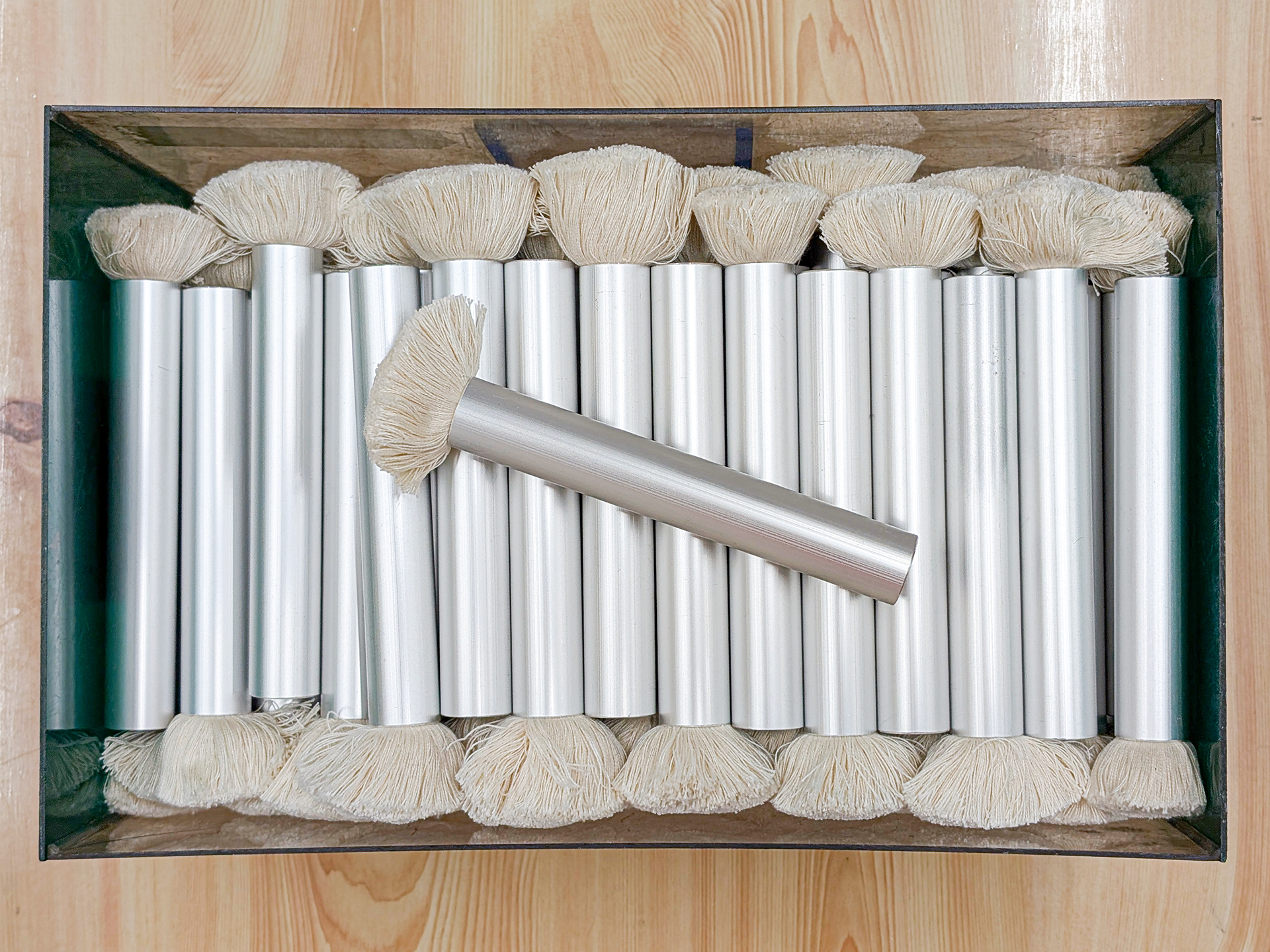 余った材料で製作された油引き