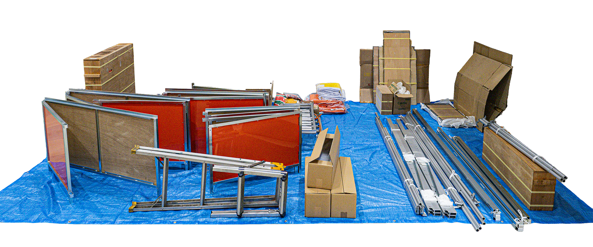 屋台3台分の部品